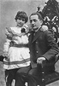 Adolph Ochs and his daughter, Iphigene (Ruth Holmberg’s mother), circa 1902