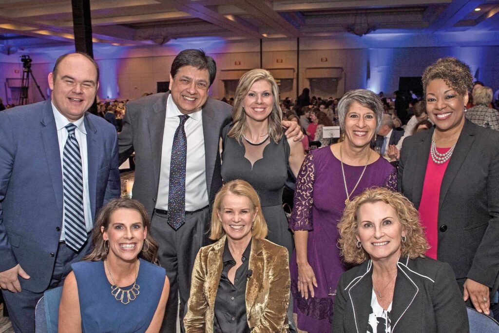 (back row) Brad Shumpert, Alnoor & Gina Dhanani, Julie Baumgardner, and Andrea Lyons (front row) Kim Shumpert, Katty Kay, and Janet Dunn chattanooga locals